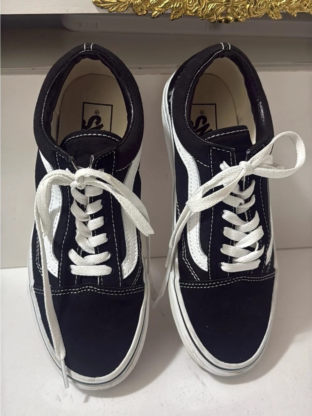 Classic Black and White Skate Sneakers new without box